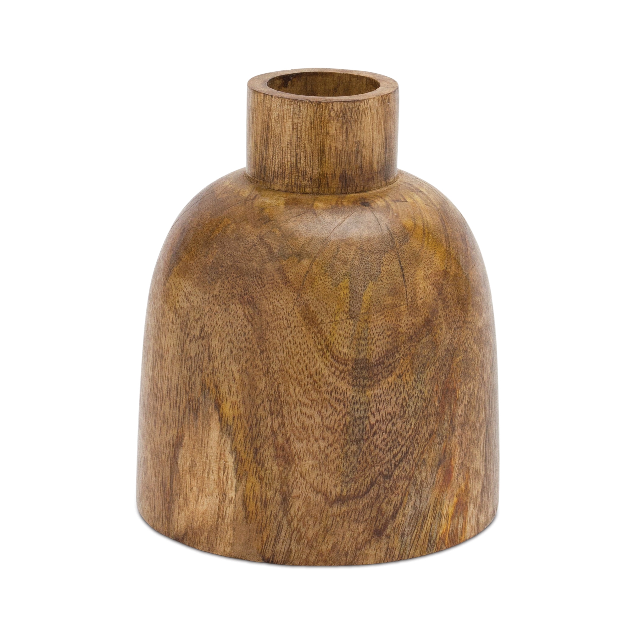 Mango Wood Bottle Vase (Set of 2)