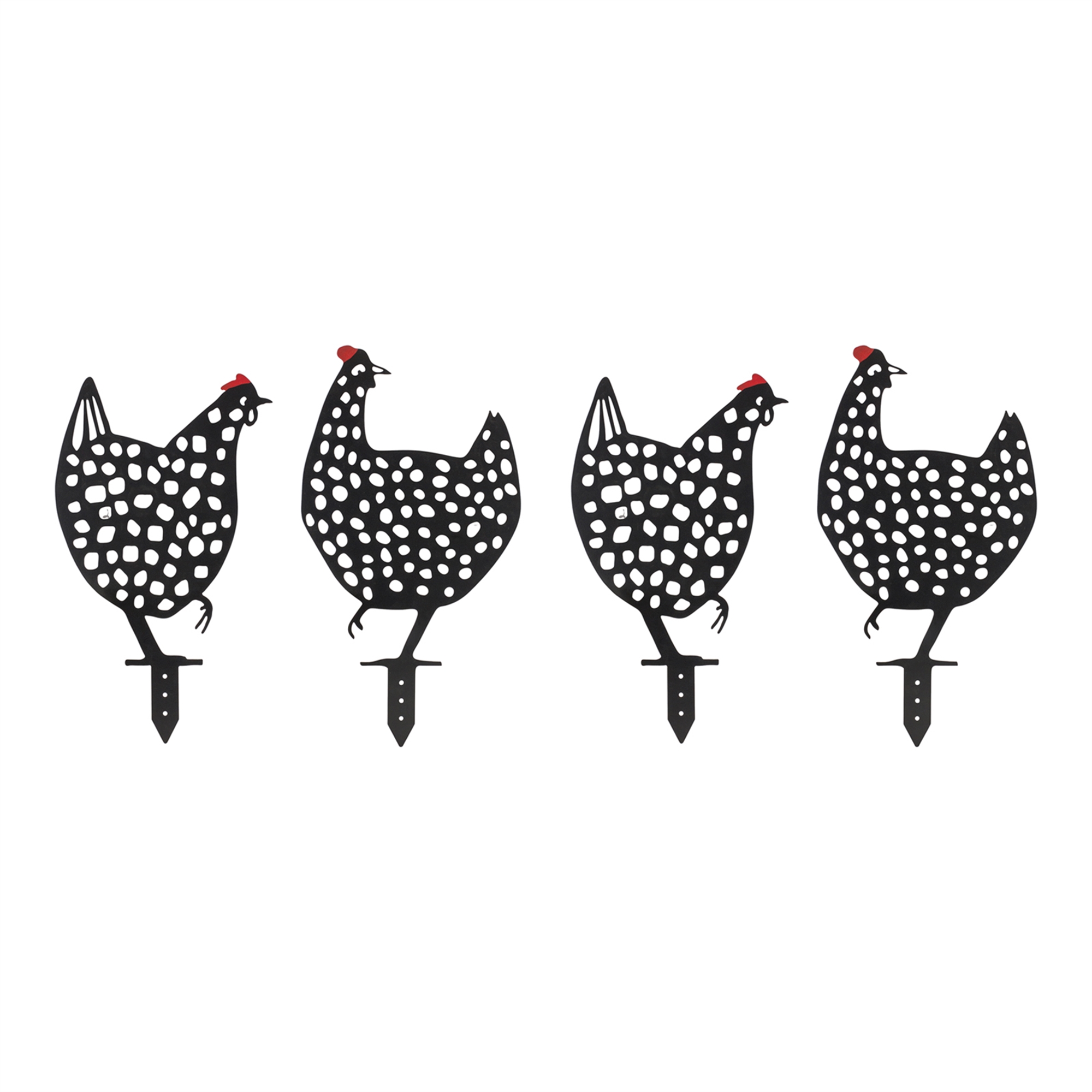 Punched Metal Chicken Garden Stake (Set of 4) - Image 2