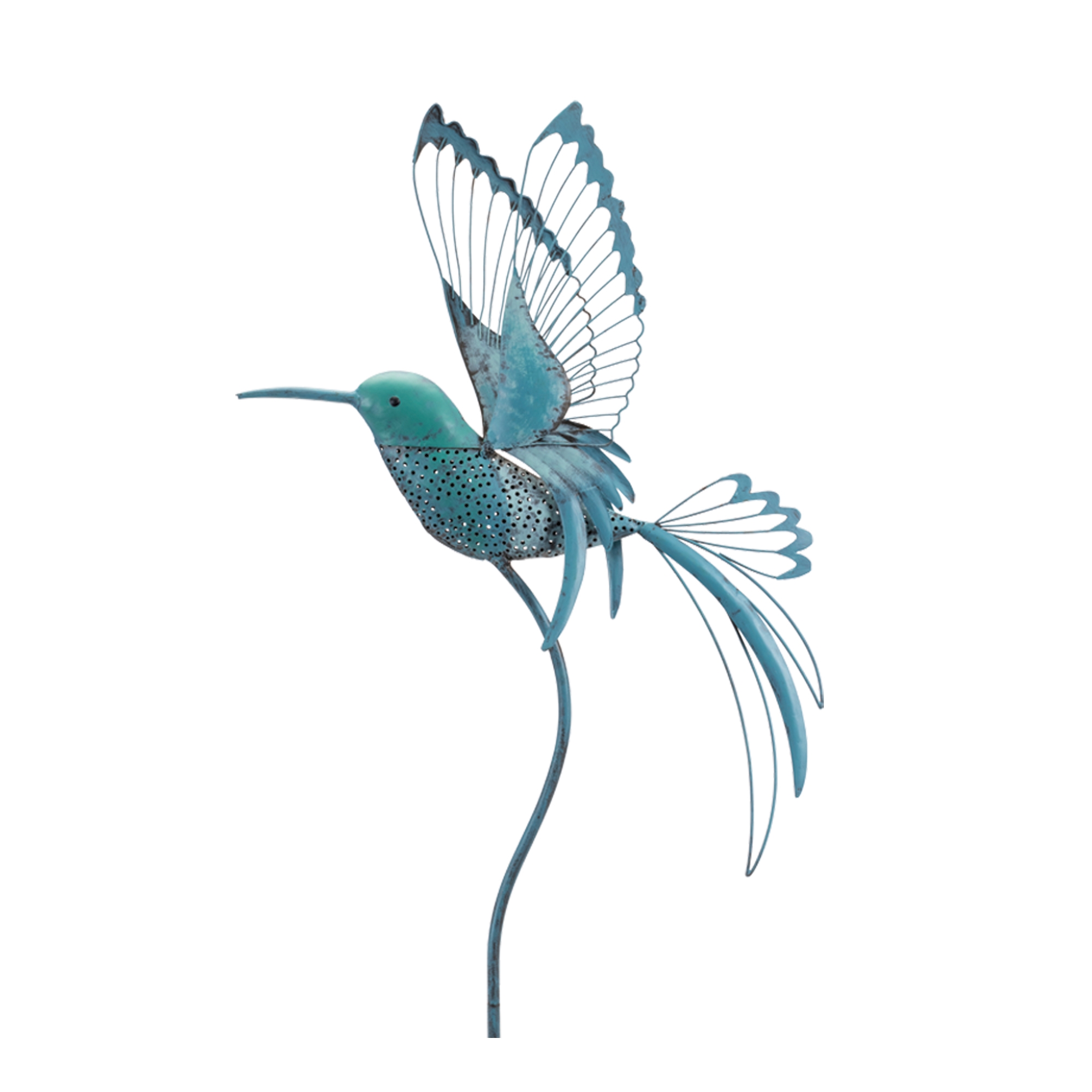 Iron Metal Hummingbird Garden Stake (Set of 2) - Image 4