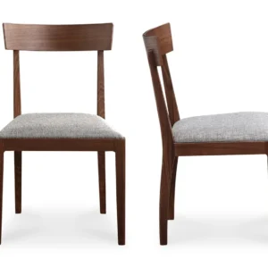 Leone Dining Chair Walnut Brown - Set Of Two