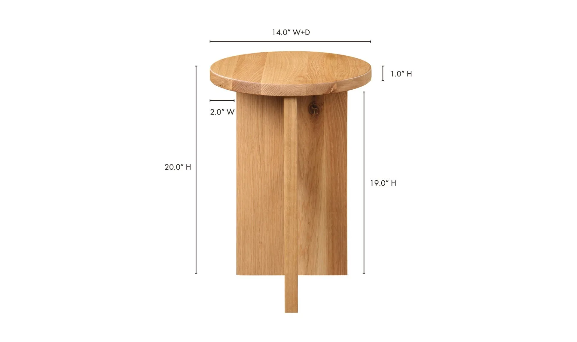 Grace Accent Table Natural Oak - Image 6