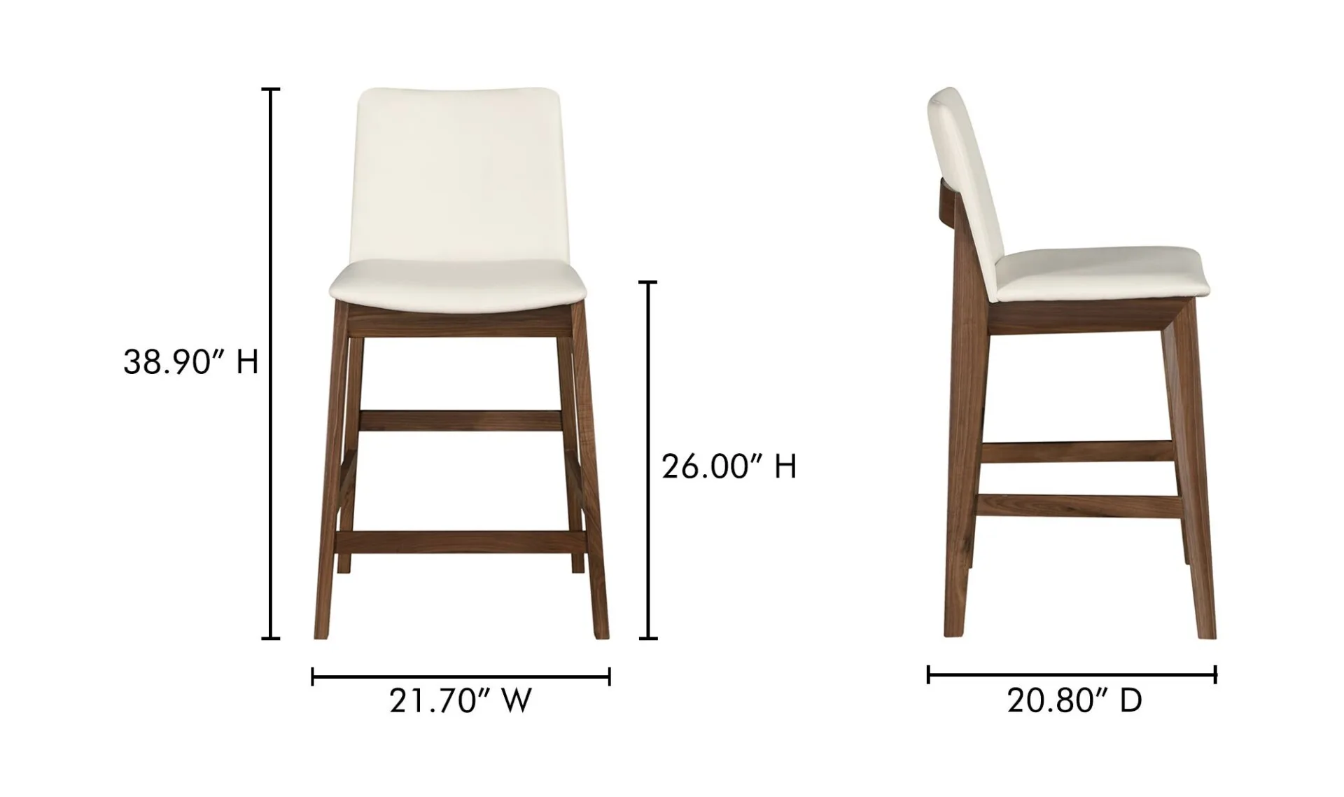Deco Counter Stool White PVC - Image 6