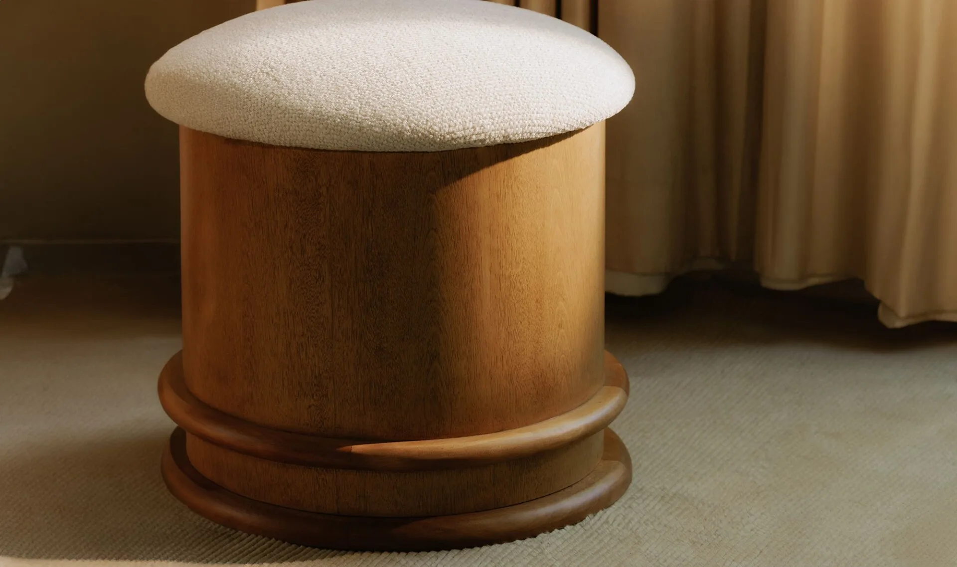 Piccolo Storage Stool Flecked Oatmeal - Image 4