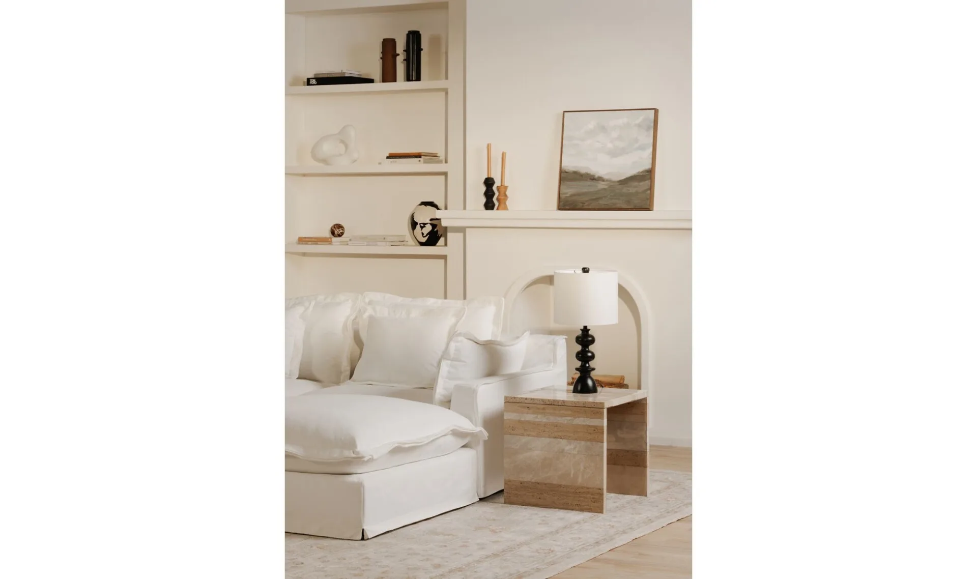 Rosa Accent Table Multicolor Marble - Image 4