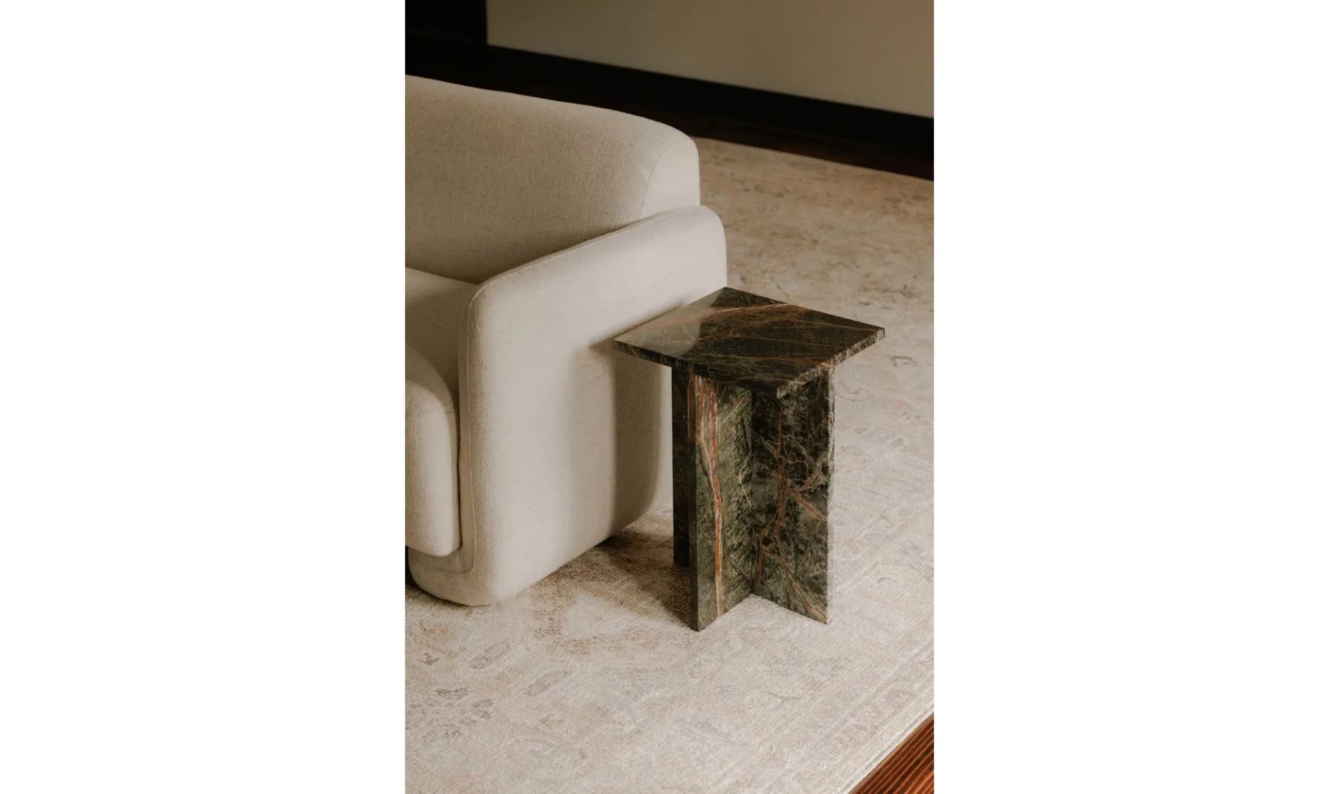 Blair Accent Table Rainforest Green Marble - Image 2