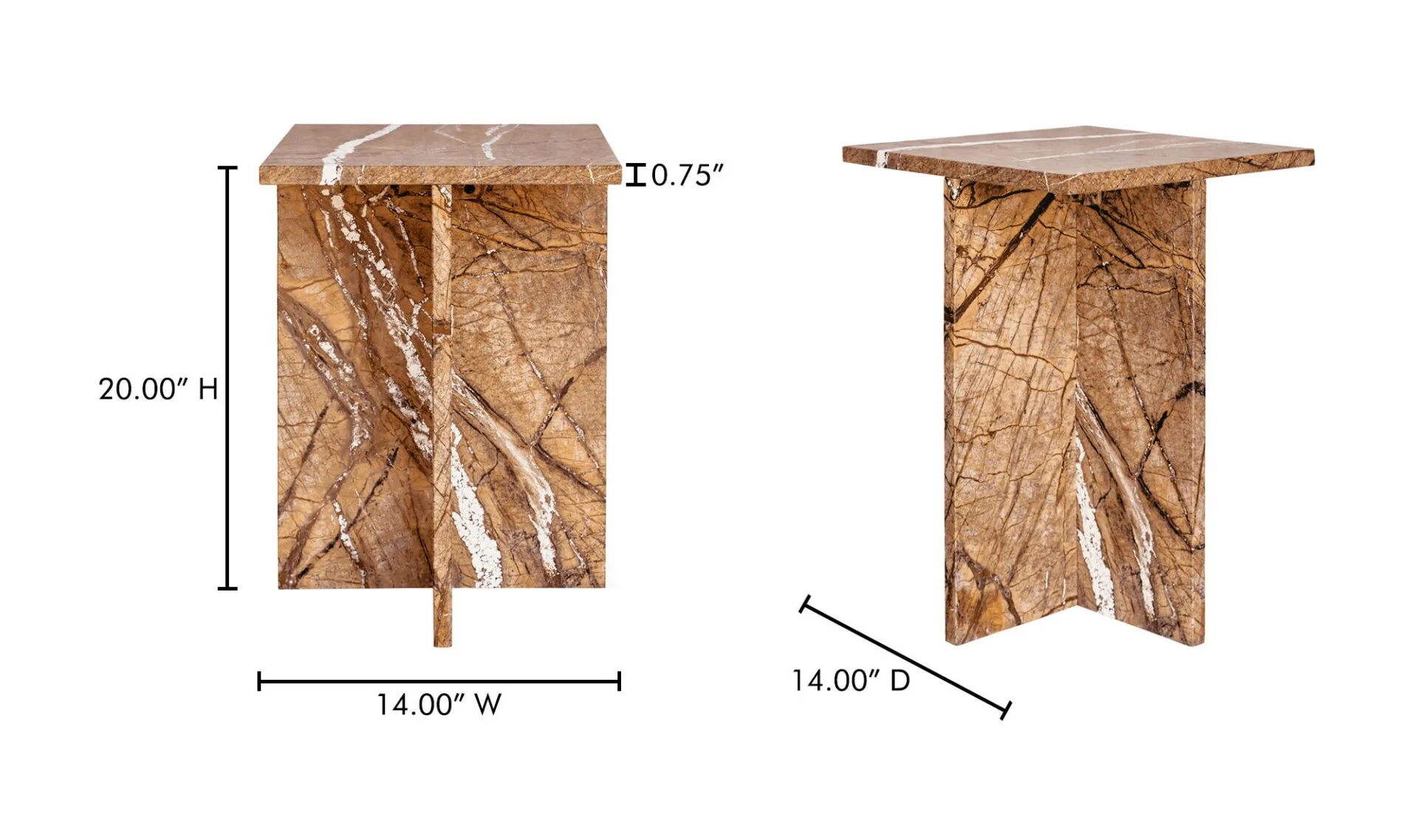Blair Accent Table Golden Forest Marble - Image 6