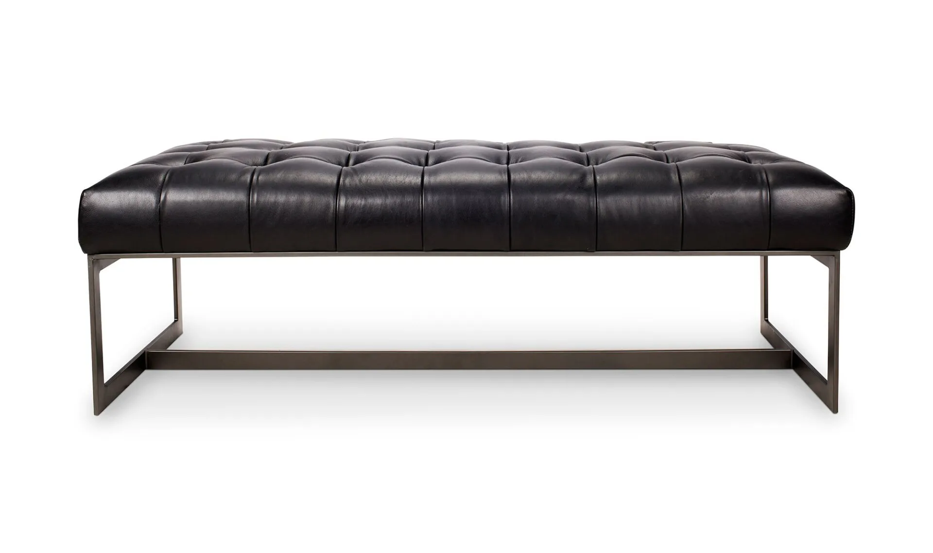 Wyatt Leather Bench Black