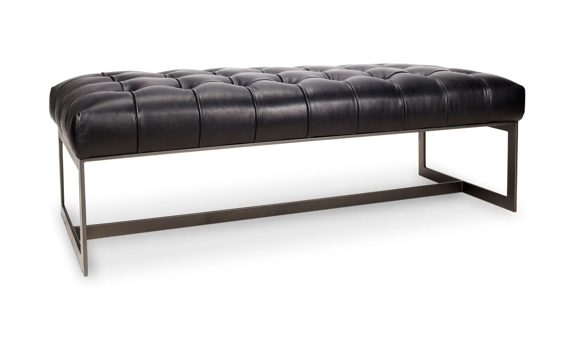 Wyatt Leather Bench Black - Image 3