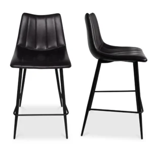 Alibi Counter Stool Matte Black - Set Of Two