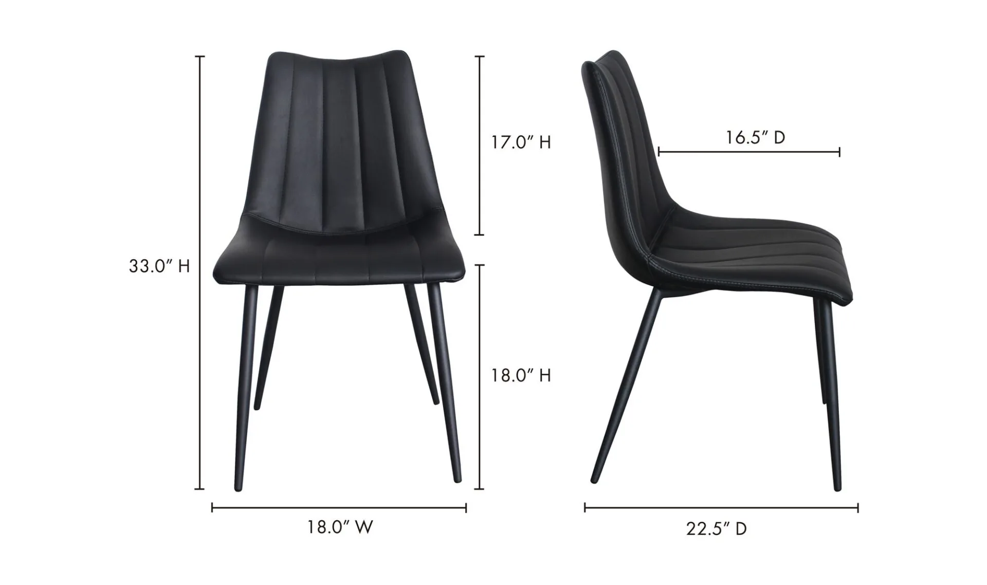 Alibi Dining Chair Matte Black - Set Of Two - Image 6