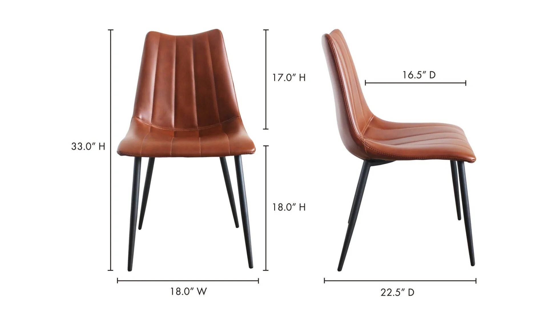 Alibi Dining Chair Brown - Set Of Two - Image 6