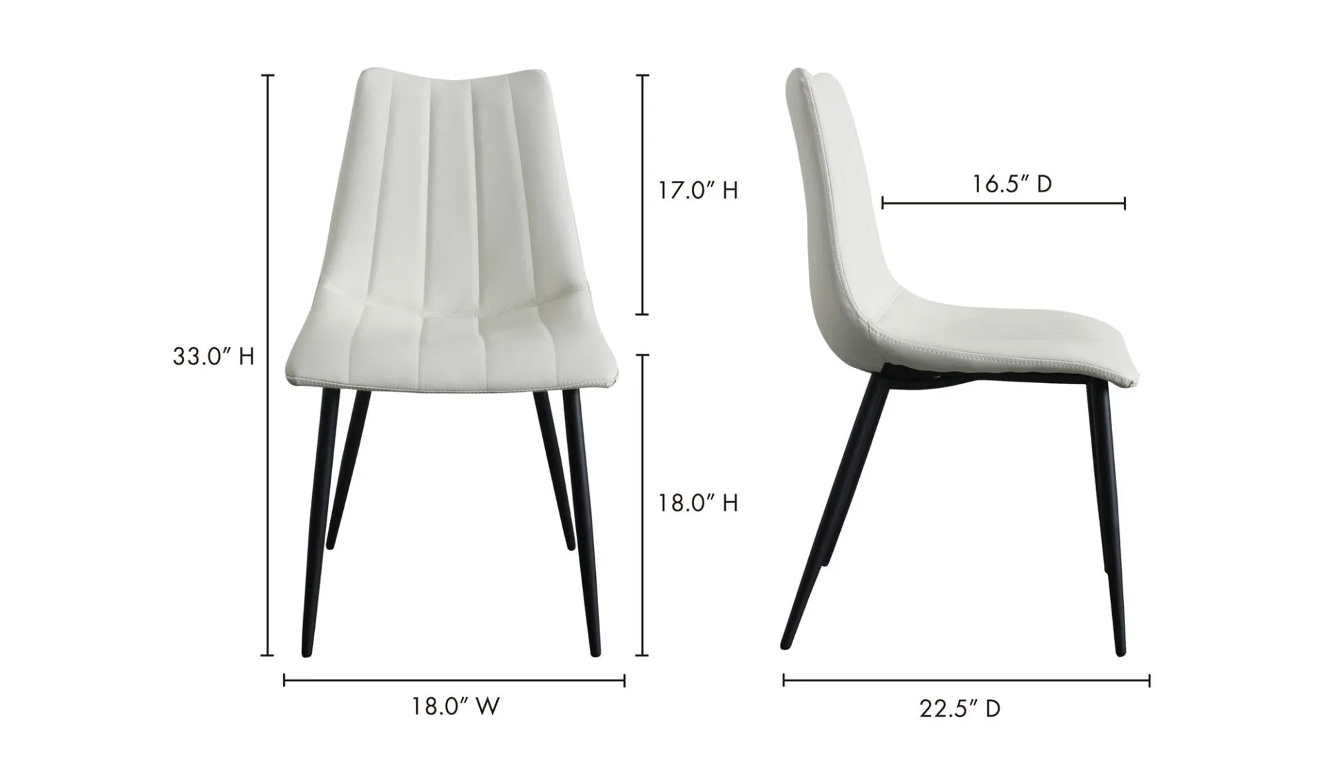 Alibi Dining Chair Ivory - Set Of Two - Image 6