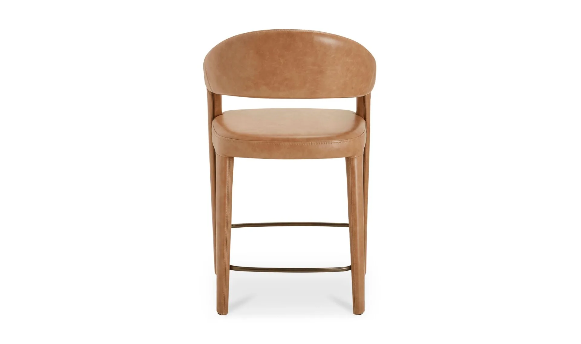 Martens Counter Stool Brown Leather - Image 5