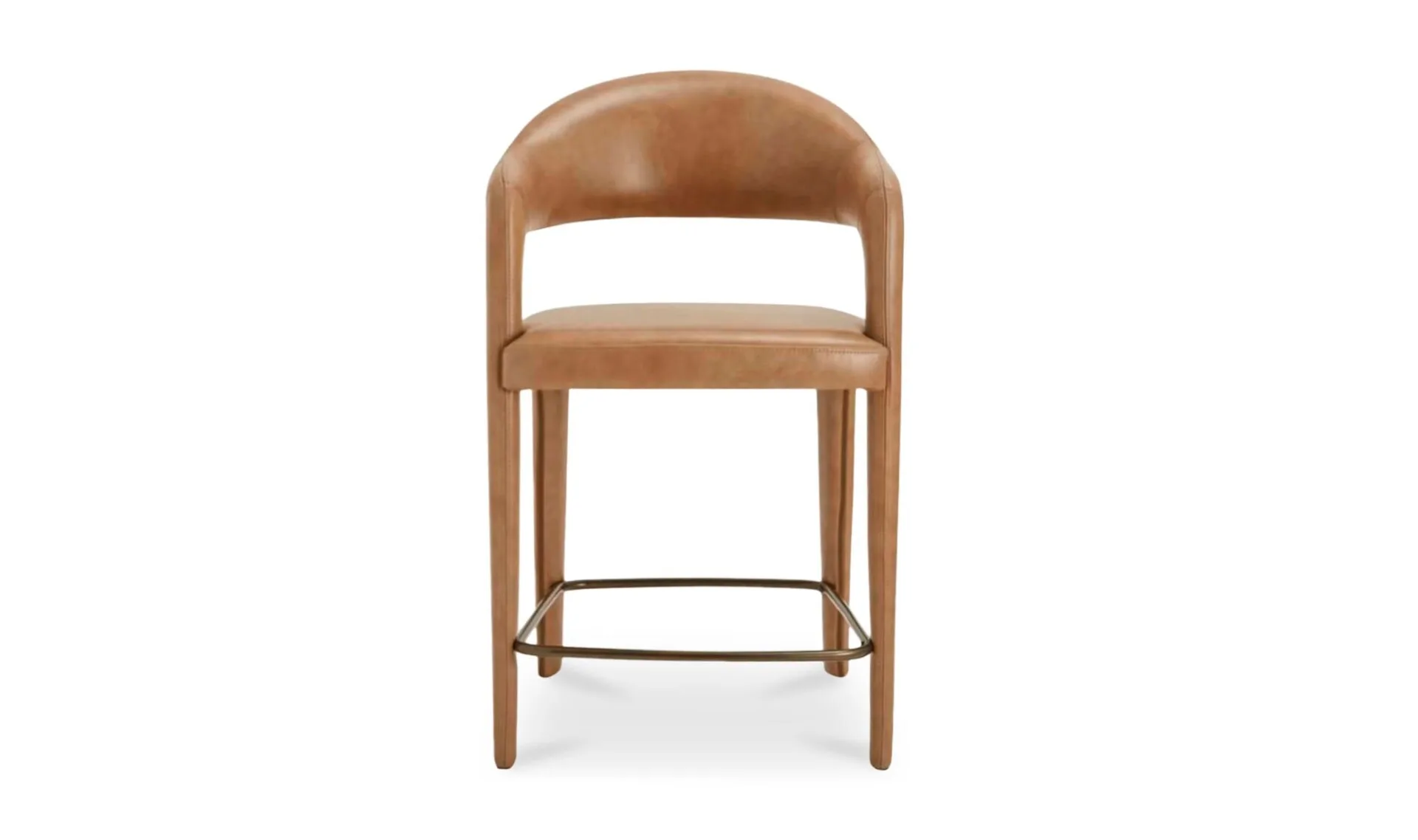 Martens Counter Stool Brown Leather