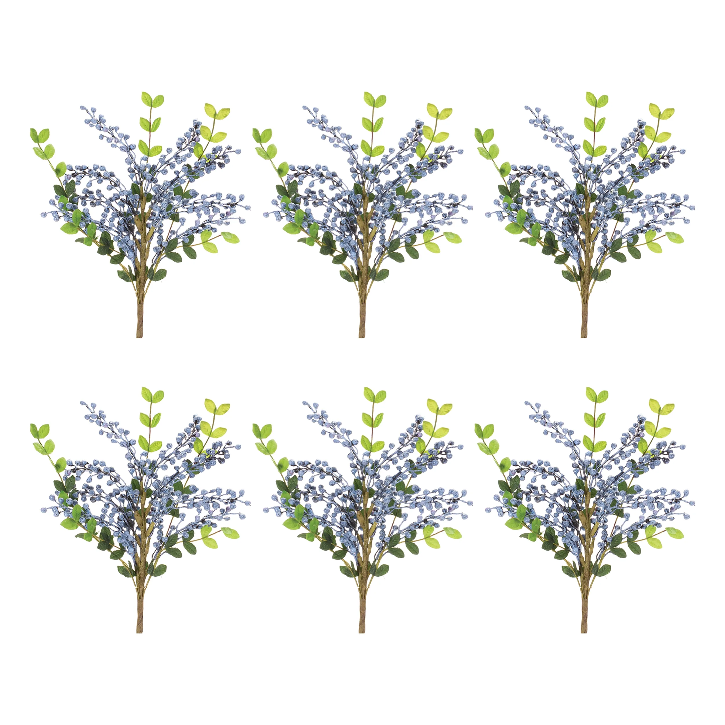 Blue Berry Leaf Spray (Set of 6) - Image 3
