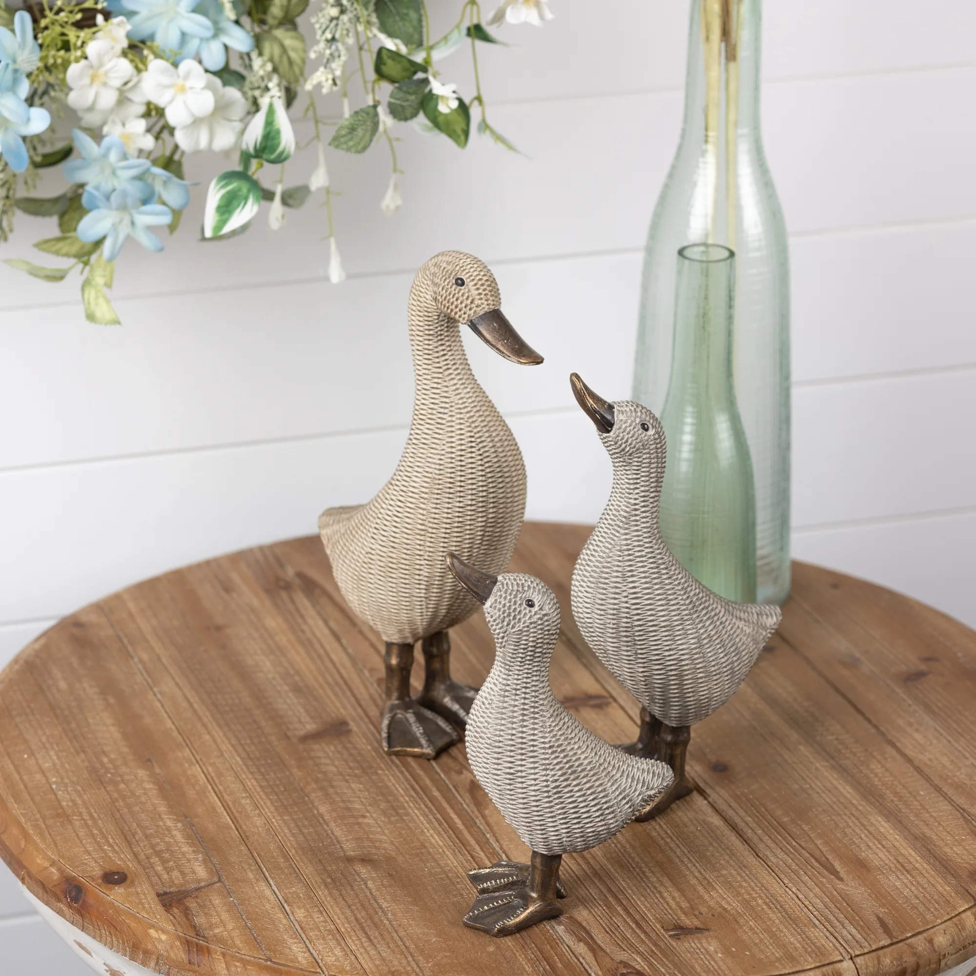 Wicker Duck Figurine (Set of 4) - Image 2