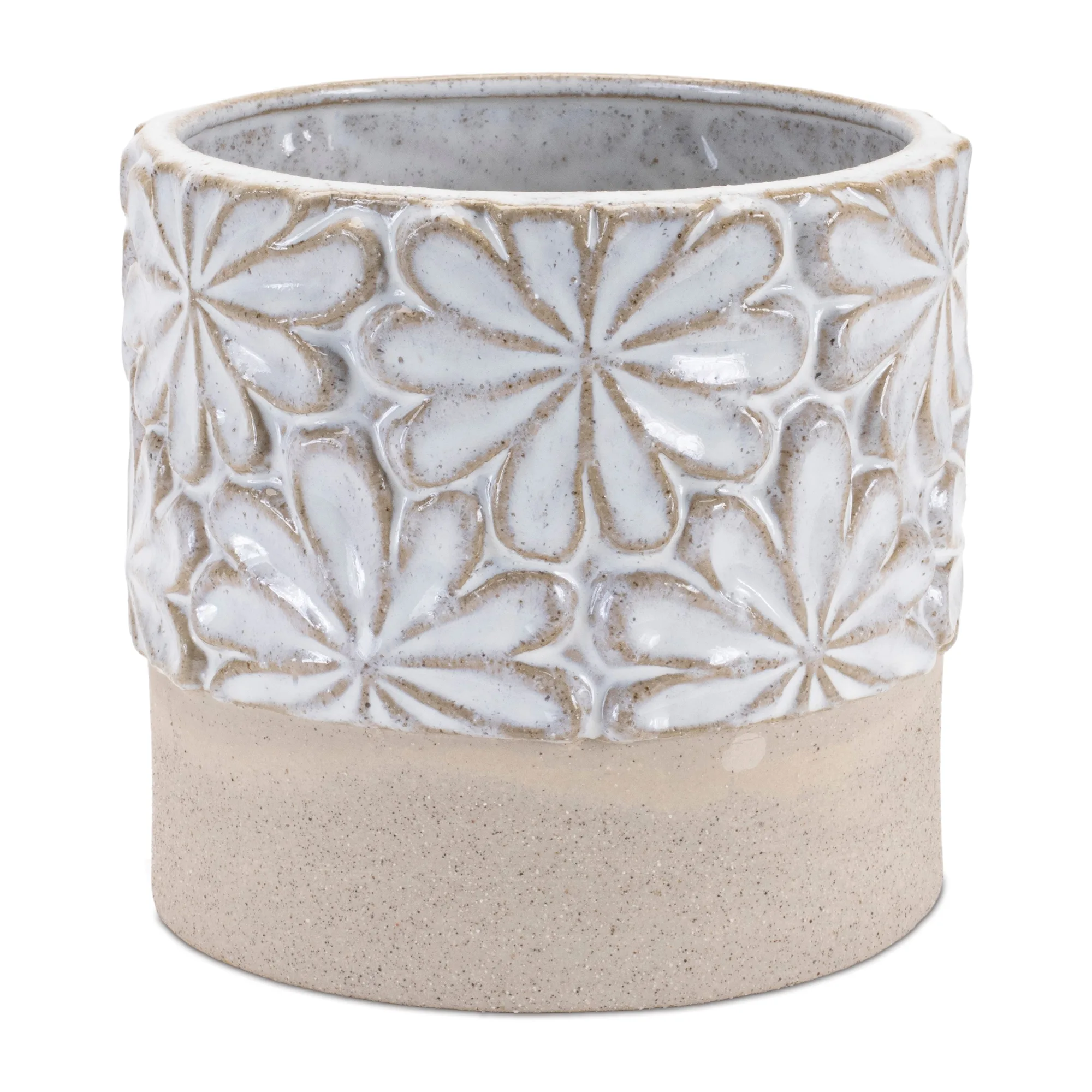 Ceramic Floral Planter (Set of 2) - Image 3
