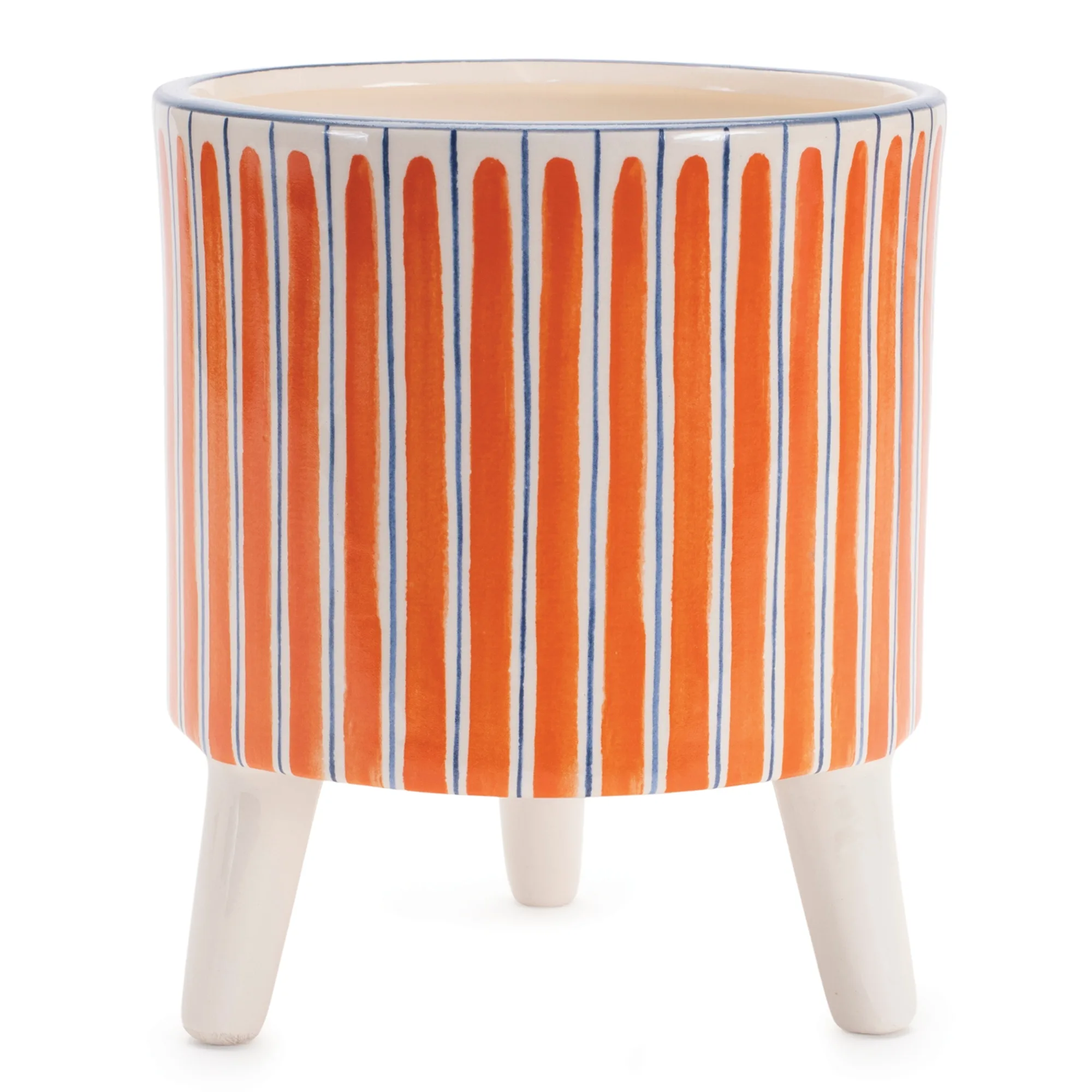 Footed Stripe Planter (Set of 2)